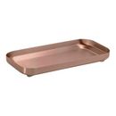room360 Geneva 8" x 4 1/4" Rose Gold Brushed Stainless Steel Amenity Tray RTR030RGS22 - 6/Case
