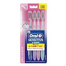 Oral B Sensitive Whitening Extra Soft manual Toothbrush for adults (4 Toothbrushes)