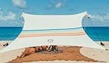 Tienda de campaña Neso Tents Beach con Ancla de Arena, toldo portátil Sunshade - 2.1m x 2.1m - Esquinas reforzadas patentadas(Color) (Arcoíris)