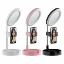 Led Foldable Mirror Phone Stand Holder For Video Photo makeup Selfie Light