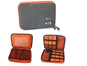 Portable Double Layers Digital Bag - Electronics Organizer, Travel Carrying Case
