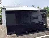 Tentproinc RV Awning Sun Shade 7' X 14'3'' Black Mesh Screen Sunshade Complete Kits Motorhome Camping Trailer UV SunBlocker Canopy Shelter