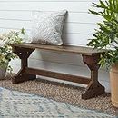 Backyard Discovery Garden Farmhouse Wood Bench, Indoor and Outdoor Accent, Walkway, Gardens, Patio, Porch, Walnut