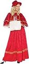 Forum Old Fashioned Christmas Caroler Red Costume Dress Adult One Size Fits Most