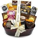 With Sincere Sympathy Condolence Gift Basket for Loss of a Loved One, Gourmet & Elegantly Arranged Funeral Basket, Dark Copper Bereavement Care Basket by Nikki’s Gift Baskets