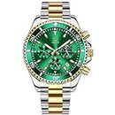 OLEVS Chronograph Luxury Watch for Men (Green Dial)