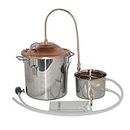 Stainless Steel & Copper Distiller, Home Brewing Kit Build-in Thermometer