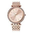 Michael Kors Watch for Women Darci, Three Hand Movement, 39 mm Rose Gold Stainless Steel Case with a Stainless Steel Strap, MK3192