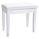 Roland Piano Bench In Satin White with Vinyl Seat And Music Compartment - Rpb-100Wh