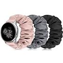 20mm 22mm Scrunchies Watch Bands, Elastic Replacement Bands for Samsung Galaxy Watch 4 5 Pro 6 Classic Galaxy Active 1 2 40mm 44mm for Women BGP-M
