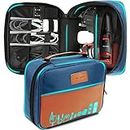 Trajectory Electronic Accessories Storage Bag and Organizer in Blue For Men and Women with all in one storage of hard disk, Cable, trimmer, charger dock, speaker, Phone, Earphone, USB, Hard drive used in flight airport checkin or in Car, Train, Camping, Hiking, Outdoor, Trip Comes with 2 year Warranty