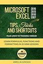 Microsoft Excel 2016 2013 2010 2007 Tips Tricks and Shortcuts: Learn Formulas, Functions and Formatting in 20 Mini-Lessons (Easy Learning Microsoft Office How-To Books Book 2)