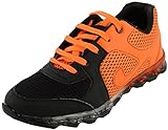 Feddo Men's Orange and Black Synthetic Outdoor Multisport Training Shoes - 7 UK