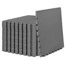 ProsourceFit Extra Thick Puzzle Exercise Mat 3/4", EVA Foam Interlocking Tiles for Protective, Cushioned Workout Flooring for Home and Gym Equipment, Grey 4-Pack, 3/4" Thick 96 Square Feet