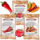 3 Sweet & Mild Pepper Seed Variety Pack for Planting (60+ Cubanelle, 60+Banana Sweet & 60+ California Wonder)