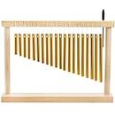 Suwimut 20-NOTE Bar Chime, Single-row Table Top Wind Chime, 20 Bars Musical Percussion Instrument with Mallet for Ornament Classroom Office Decoration, Kids Educational Gift