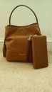 Light brown leather Michael Kors purse and wallet