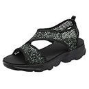 WKAYsIV Womens Wedding Sandals Flat Band Sport Casual Open Toe Wedges Soft Bottom Breathable Shoes Sandals Heeled Sandals for Women Size 12