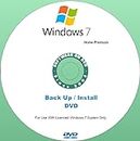 Replacement Install DVD for Windows 7 Home Premium with SP1 32 or 64 Bit (64 Bit)