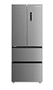 Cookology CFDF391IX 70cm Freestanding French Doors Fridge Freezer, 391 Litre Capacity with LCD Temperature Control, 4 Star Freezer and Frost Free - In Inox