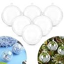 Kranich 20Pcs Fillable Ball Clear Plastic Christmas Ornaments Balls 80mm for Holiday Wedding Party Home Decor