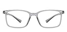 LENSKART BLU | Zero Power Bluecut & Antiglare Computer Eyeglasses For Eye Protection And Strain | Full Rim Round | Men & Women | Large | LB E13737