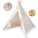 Midoook Teepee Tent for Kids,Kids Teepee Tent for Boys & Girls,Canvas Child Tent,Toddler Tent Tipi Tent Kids Love Fodable Play Tent,Kids Indoor Play Tent