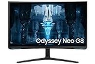 Samsung 32-Inch(80cm) 4K UHD Odyssey Neo G8 Gaming, 240 Hz, 1ms Curved Monitor, 3840 x 2160 Pixels, Mini-LED, Height Adjustable Stand, Matte Display, HDR2000 (LS32BG850NWXXL, Black)