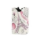 CCDMJ Laundry Basket Eiffel Tower Paris France Flower Laundry Hamper Collapsible Oxford Dirty Clothes Bag Kids Toy Storage Organizer with Handles for Home College Dorm Bathroom