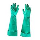 Folpus Portable Nitrile Gloves Reusable Washing Cleaning Dish Protect Hands Wear Resistant Durable Rubber Gloves for Gardening Garden Home Kitchen, 60cm XL