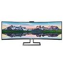 PHILIPS Brilliance 499P9H1/94 49-inch Curved SuperWide Dual QHD LCD Display with Pop-Up Webcam with Windows Hello
