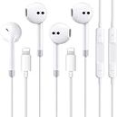 2 Packs-Apple Earbuds with Lightning Connector(Built-in Mic & Volume Control)[Apple MFi Certified] Headphones Support for iPhone 14/13/12/SE/11/XR/XS/X/7/7Plus/8/8Plus Support All iOS System