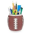 Pen Holder for Desk Office Supplies Organizer Essentials, Cool Football Pencil Cup for Home Desktop Accessories Storage Stuff, Funny Makeup Brush Holder Office Decor Dad Gifts for Fathers Day