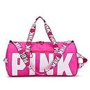 Sports Gym Bag Pink Travel Duffle Bag Dry Wet Pocket & Shoes Compartment for Women and Men (hot Pink Gym Bag)