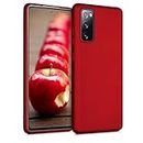 kwmobile Custodia Compatibile con Samsung Galaxy S20 FE Cover - Back Case Morbida - Protezione in Silicone TPU Effetto Metallizzato rosso scuro metallizzato