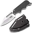 SOG Small Fixed Blade Knife - Instinct Boot Knife, EDC Knife, Neck Knife, 2.3 Inch Full Tang Blade w/ Knife Sheath and Clip, 4in. x 1in. x 8.5in. (NB1012-CP) , Black
