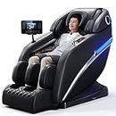 Real Relax Massage Chair, Full Body Zero Gravity Massage Chair, Shiatsu Massage Chair Recliner with Heat Body Scan Bluetooth Foot Roller（EN Version）