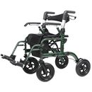 10” Deluxe ELENKER Rollator Walker 2 in 1 Medical Aid Wheelchair Transport Chair