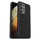 OtterBox Galaxy S21 Ultra 5G (ONLY - DOES NOT FIT Non-Plus or Plus Sizes) Commuter Series Case - DOES NOT FIT Non-Plus or Plus Sizes) - BLACK, Slim & Tough, Pocket-Friendly, with Port Protection