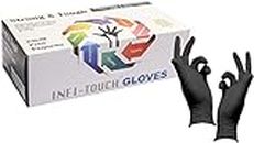 Infi-Touch, Disposable Gloves, Nitrile Gloves, Strong & Tough, High Chemical Resistant, Non Sterile, Small, 100 Count
