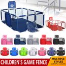 Kid Baby Playpen Fence Safety Play Yard Sturdy Breathable Mesh w Basketball Hoop