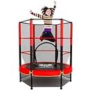 FK Sports Trampoline for Kids | Mini Trampoline with Safety Enclosure Net | Anti-skid pad | Loading Capacity 140KG | Steel Frame | Indoor Rebounder for toddlers Outdoor Round Bouncer Kids aged 1 to 11