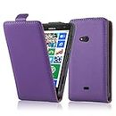 Cadorabo Funda para Nokia Lumia 625 en Color Morado Violeta – Funda en diseño con Tapa de Piel sintética Lisa – Funda Tipo Libro con Tapa