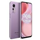 Ulefone Note 14 SIM-Free & Unlocked Mobile Phones, Up to 7GB RAM 16GB ROM/128GB Extension Android 12 Phone, 4G Dual SIM Cheap Smartphone, 3-Card Slots, 4500mAh, 6.52 inch, Face ID, UK Version, Purple