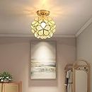 Mengjay Modern Ceiling Light,Pendant Light,Ceiling Light Petal,Forge+PVC,Lamp Head E27,Perfect for Bedroom Living Room Hallway. (Yellow)