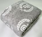 Victoria's Secret PINK Sherpa Blanket Gray & White Logo 50"x 60" Sealed NWT