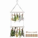 PROTITOUS 2Tier Herb Drying Rack Flower Drying with 25PCS Brown Gift Tags and 32ft Natural Jute Twine herb Dryer,Herb Drying Rack,Hanging Herb Dryer Rack