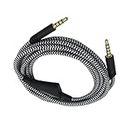 Replacement Headset Cable with Volume Control for Astro A10 A40 A30, 6.6ft Adjustable Gaming Headset Cable Headphone Audio Extension Cord, Virtual Surround Lossless Stereo Sound (Black)