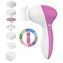 COSLUS Facial Spin Brush Face Cleansing: 7 in 1 Electric Exfoliator Spinning Cleanser Waterproof Gentle Exfoliating, Deep face Scrubbing Skin Care for Women Men Teenage Girls Gifts Set