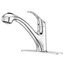 Shelton Polished Chrome Kitchen Faucet with Pull Out Sprayer, Mid Arc Kitchen Sink Faucet with Pull Out Spray Head, Home Décor, Single Handle Kitchen Faucets, Optional Deckplate Included